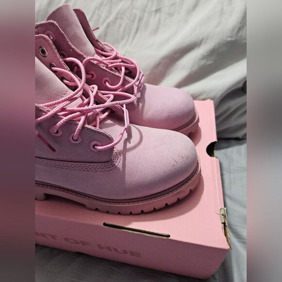 Timberland light pink girls boot 1 - Picture 2 of 6
